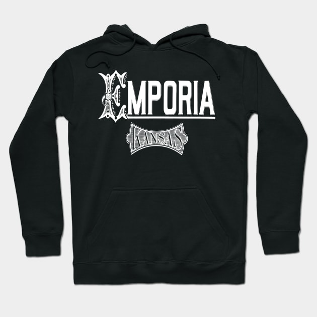 Vintage Emporia, KS Hoodie by DonDota